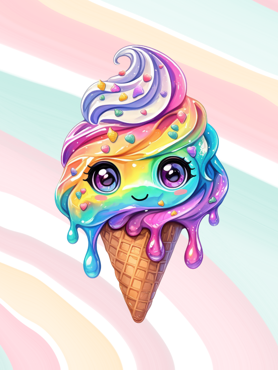 Rainbow Kawaii Cone (FD Drills)