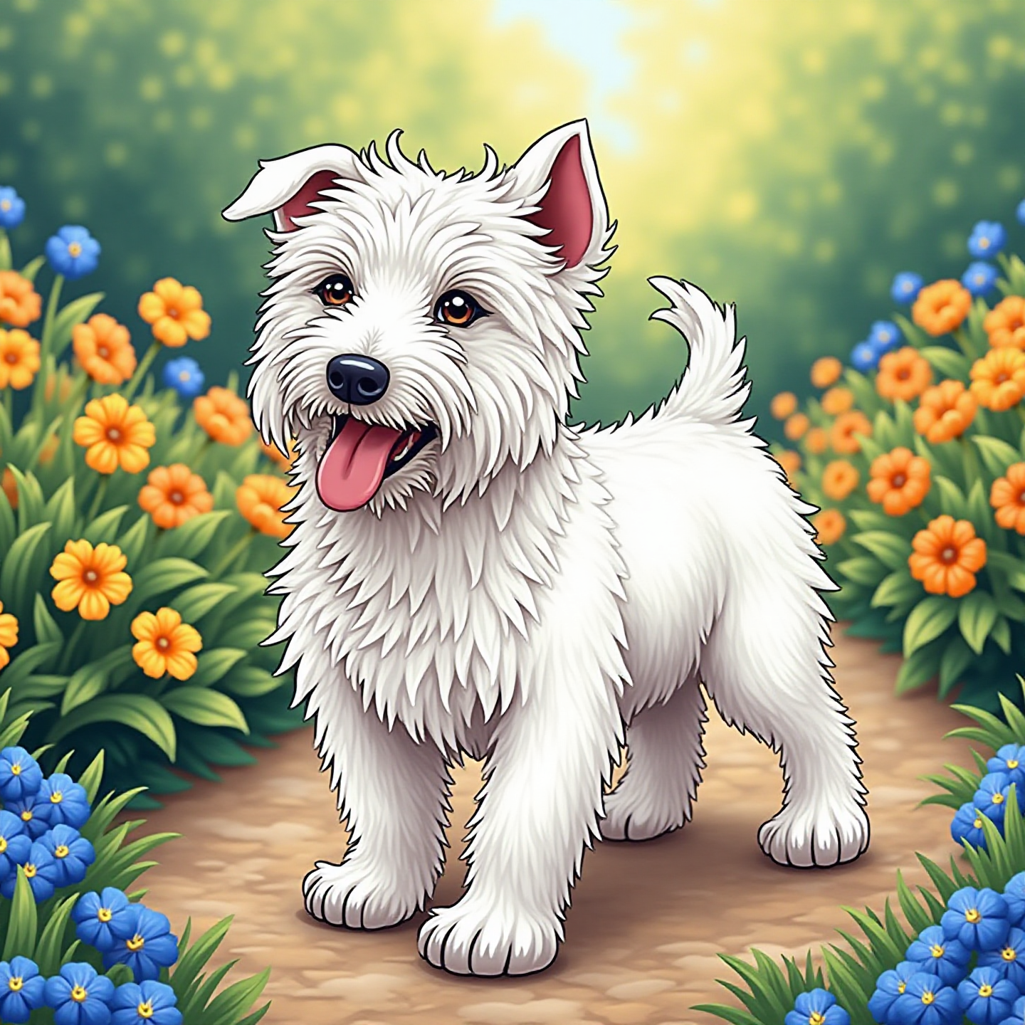 Garden Walk with Westie (100%FD)