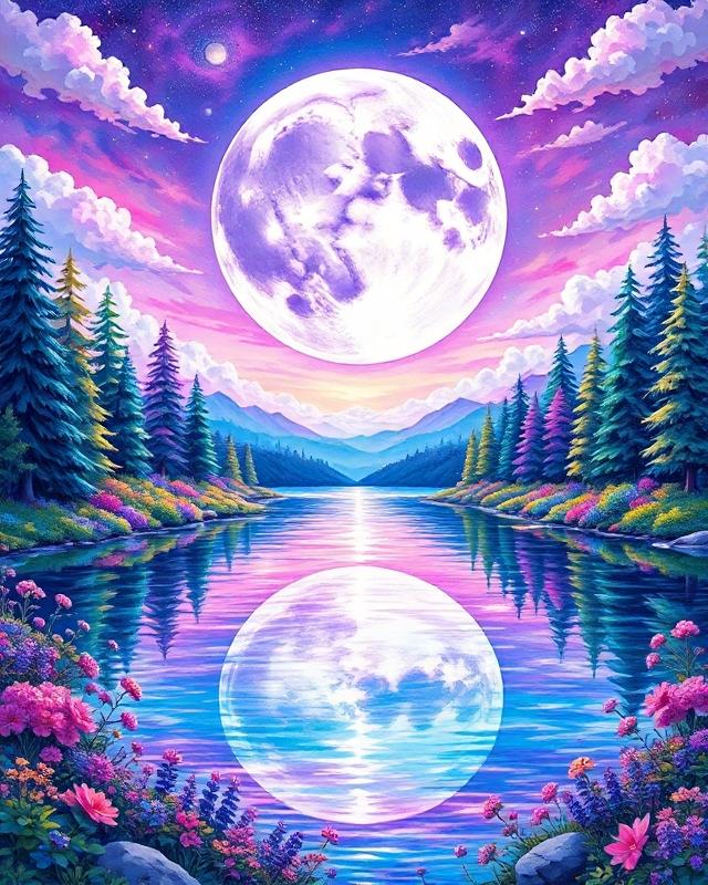 Moonrise Lake Magic (FD+Metallic Drills)