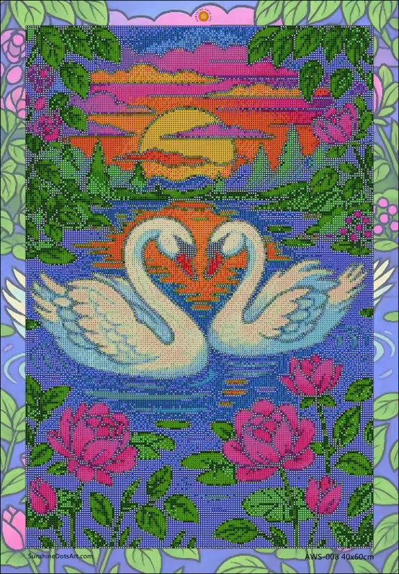 Sunset Serenade Swans (2FD+2AB+2Metallic)