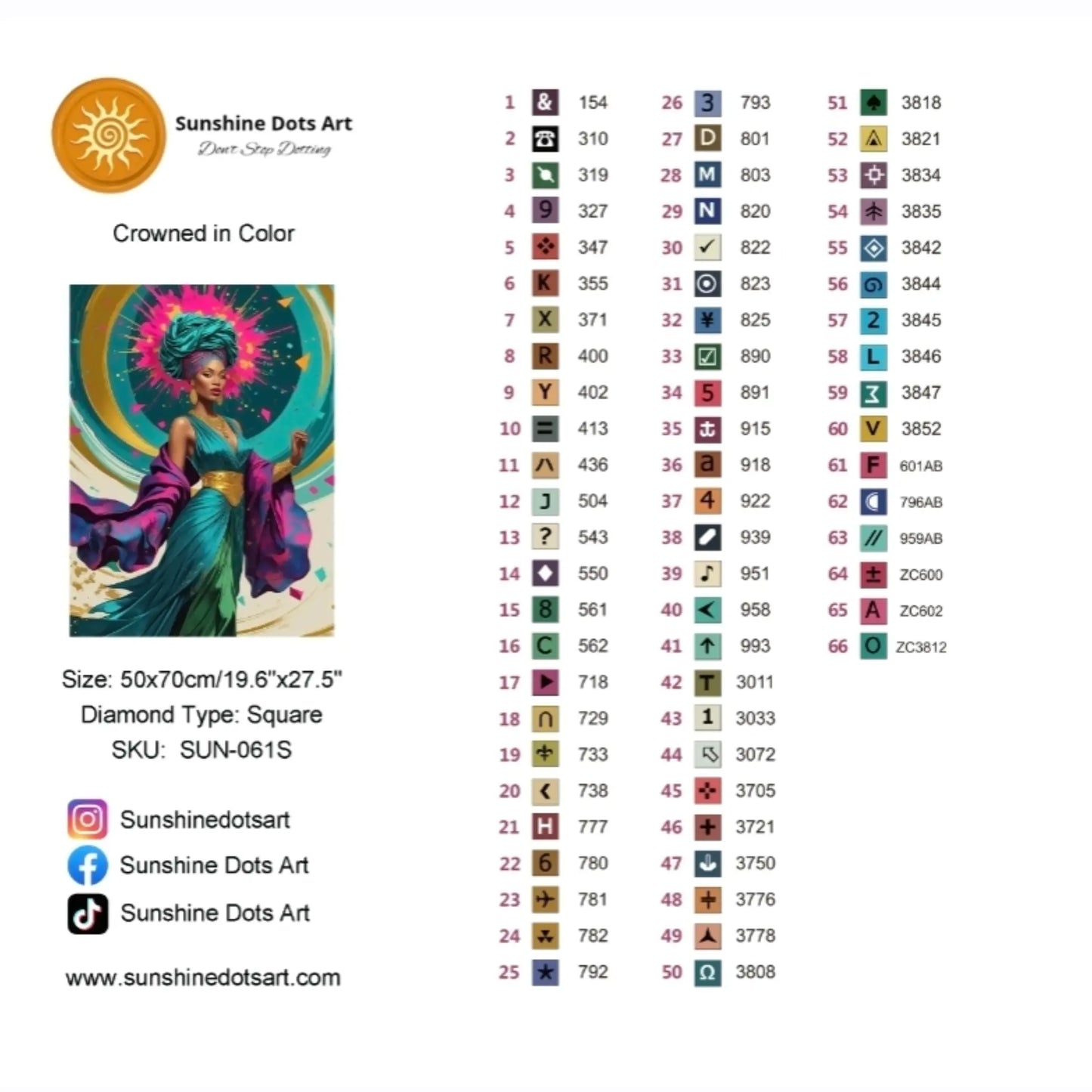 Crowned in Color (FD+AB) 50x70cm ππ²