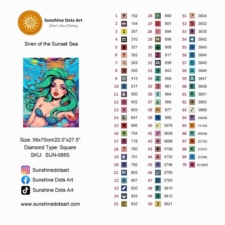 Siren of the Sunset Sea | Diamond Painting