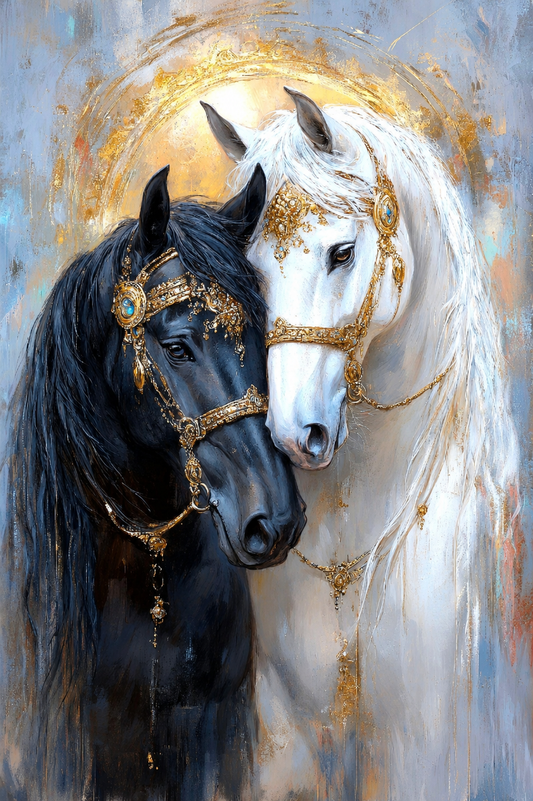 Eternal Eclipse Horses (FD+Metallic) 50x75cm 🔘🔲