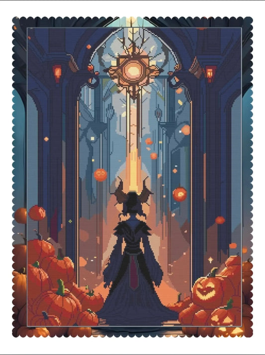 Hall of the Pumpkin Queen (FD+Crystal) 50x70cm 🔘🔲 | Diamond Painting Kit