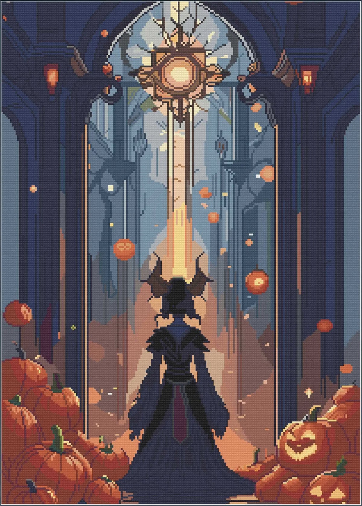 Hall of the Pumpkin Queen (FD+Crystal) 50x70cm 🔘🔲 | Diamond Painting Kit
