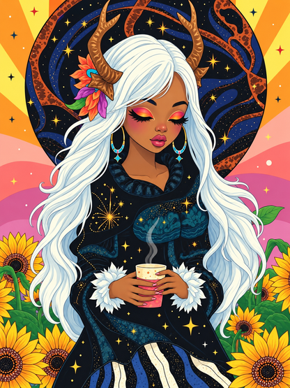 Sunflower Sorceress (FD+Metallic) 50x65cm 🔘🔲