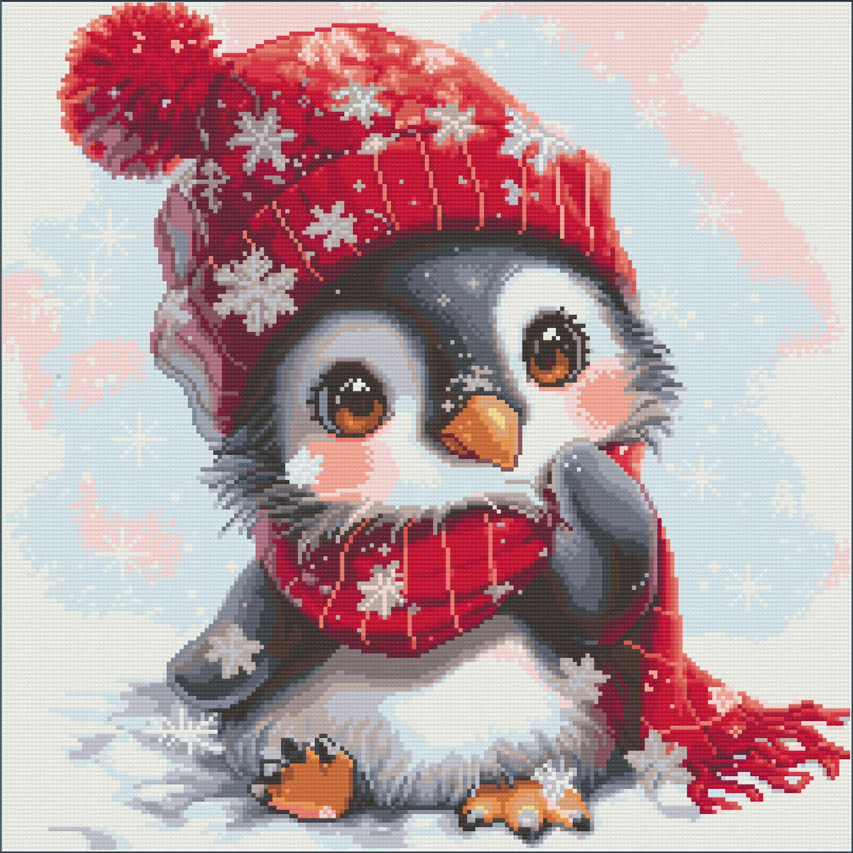 Snowy Snuggles (FD+AB) 50x50cm 🔘🔲