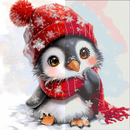 Snowy Snuggles (FD+AB) 50x50cm 🔘🔲