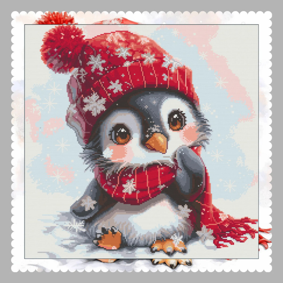 Snowy Snuggles (FD+AB) 50x50cm 🔘🔲