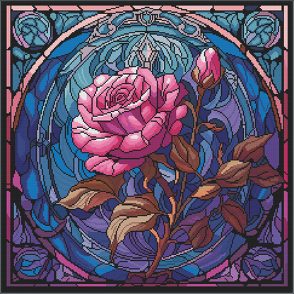 Eternal Bloom (FD-Crystal) 60x60cm 🔘🔲 | Diamond Painting Kit