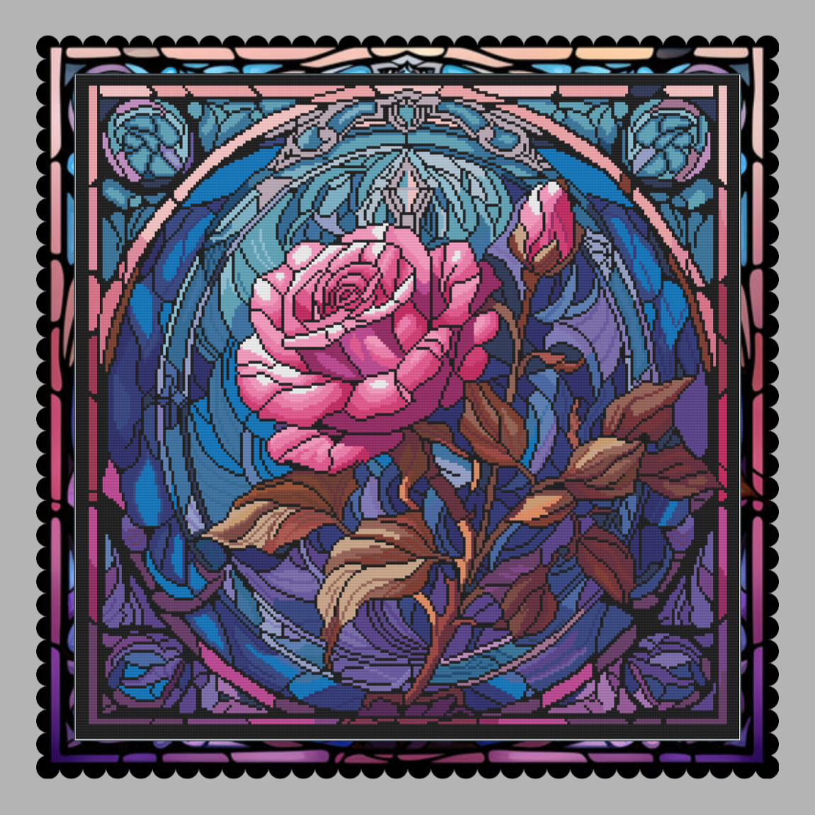 Eternal Bloom (FD-Crystal) 60x60cm 🔘🔲 | Diamond Painting Kit