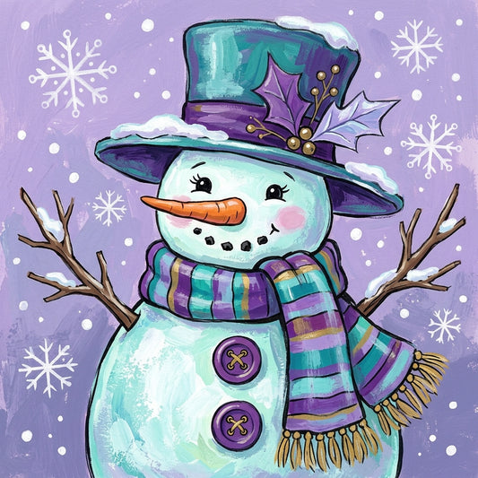 Frosty in Lavender (FD+AB) 40x40cm 🔘🔲 | Diamond Painting Kit