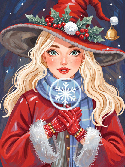 Winter's Enchantress (FD+AB) 50X70cm 🔘🔲 | Diamond Painting Kit