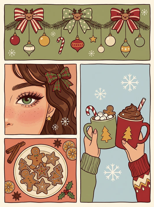 Christmas Little Moments (FD+AB) 50X70cm 🔘🔲 | Diamond Painting Kit