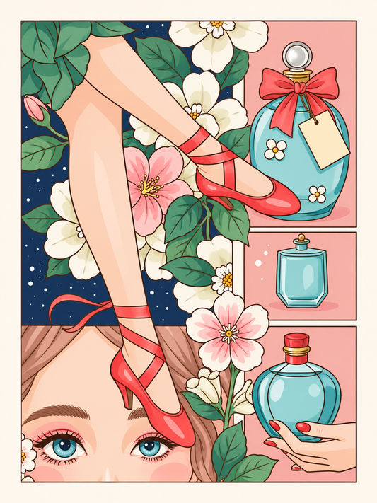 Petals & Perfume (FD+AB) 50X70cm 🔘🔲 | Diamond Painting Kit