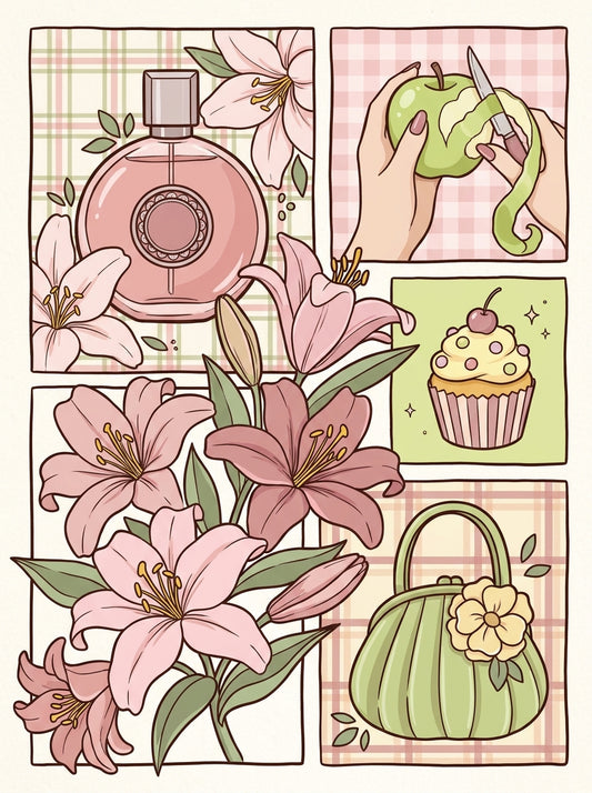 Lilies & Little Luxuries (FD+AB) 50X70cm 🔘🔲 | Diamond Painting Kit