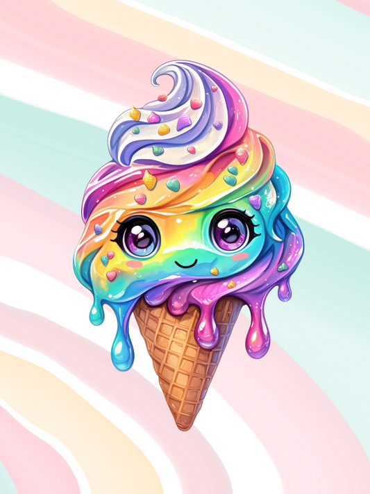 Rainbow Kawaii Cone (FD Drills)