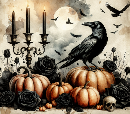 Midnight Raven & Pumpkins (4FD+3AB)