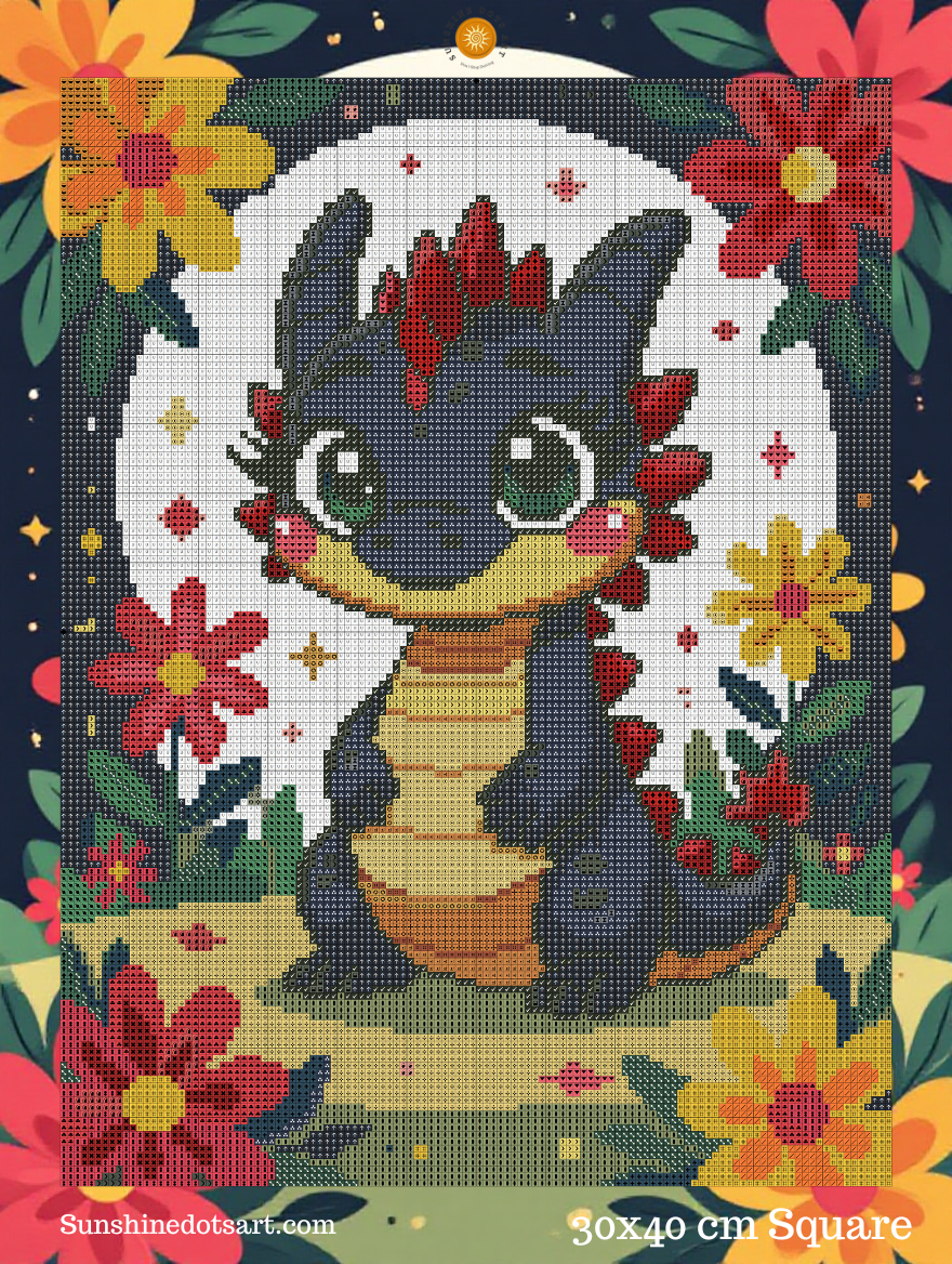 MINI – Little Dragon Blooms (FD + AB) 30x40cm 🔲