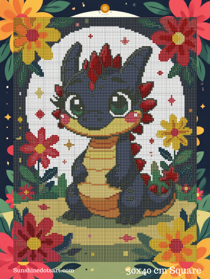 MINI – Little Dragon Blooms (FD + AB) 30x40cm 🔲