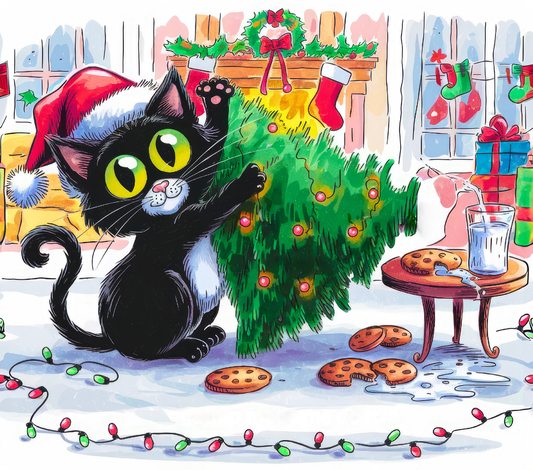 Christmas Mischief Cat (5FD+3AB)