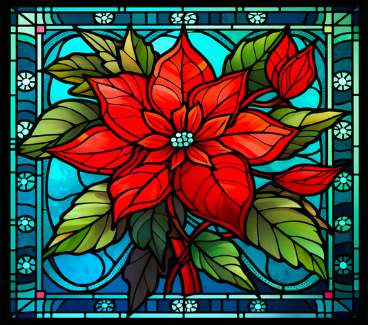 Stained Glass Poinsettia (6FD + 4Crystal)