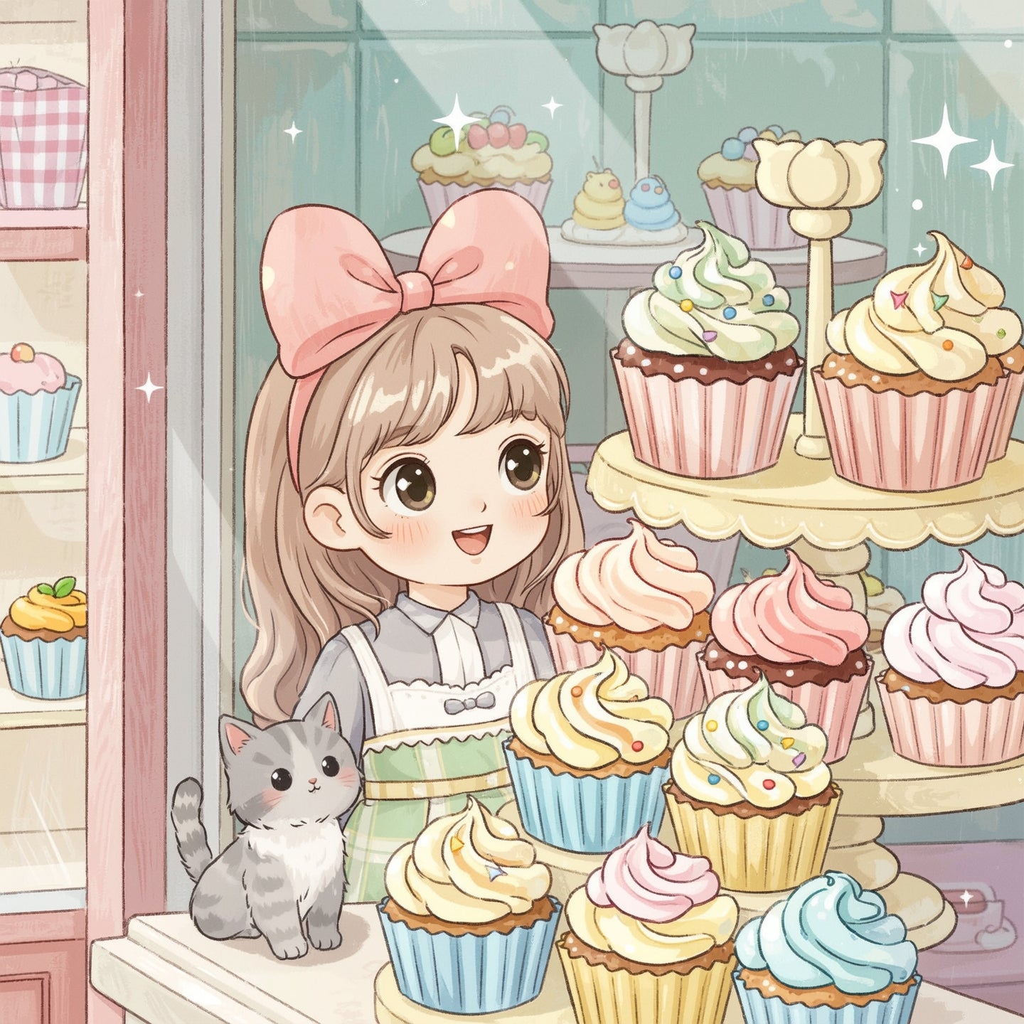 Sweet Cupcake Dreams (FD+AB) 50x50cm 🔘🔲