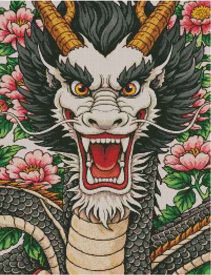 Roaring Dragon Bloom (FD+AB+Crystal) 60x75cm 🔘🔲