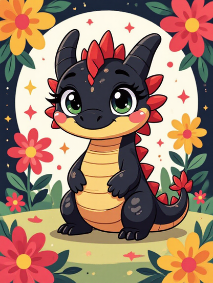 MINI – Little Dragon Blooms (FD + AB) 30x40cm 🔲