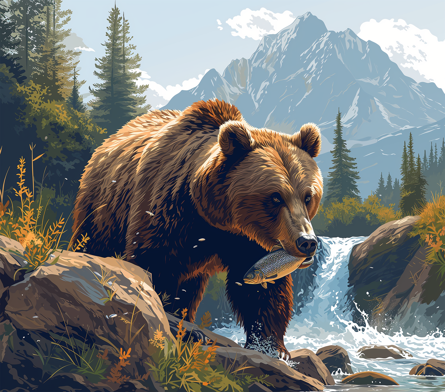 Mountain River Hunter (FD) 50×50cm 🔘🔲