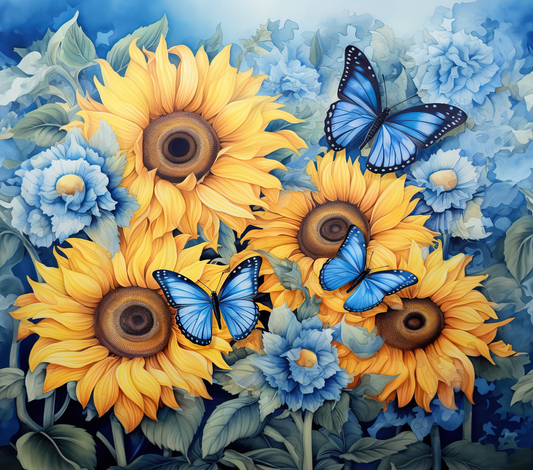 Sunflower Blue Harmony (FD) 50×50cm 🔘🔲