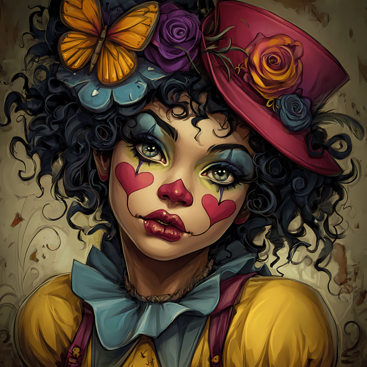 Vintage Heart Harlequin (FD+AB) 50×50cm 🔘🔲