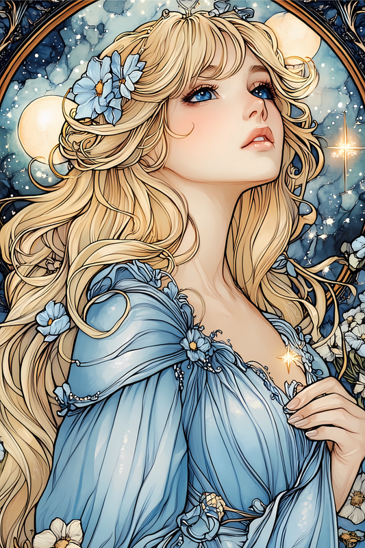 Celestial Blue Muse (FD+AB) 60x80cm 🔘🔲