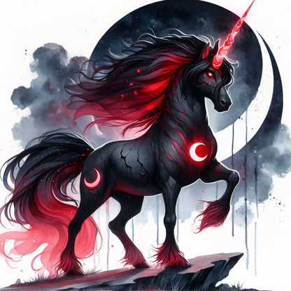 Shadow Moon Unicorn (FD+Metallic) 50×50cm 🔘🔲