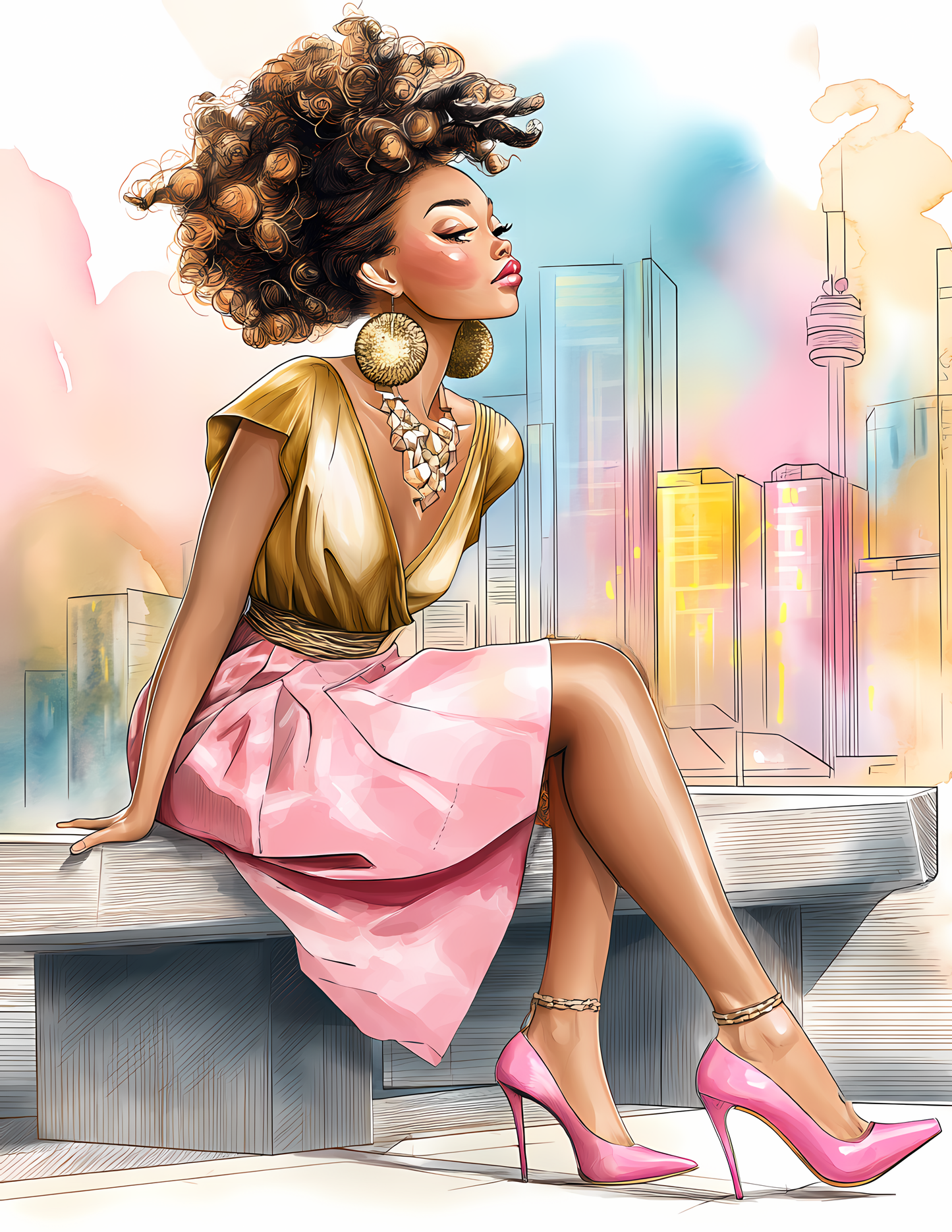 City Glow Beauty (FD+AB) 50x65cm 🔘🔲