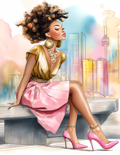 City Glow Beauty (FD+AB) 50x65cm 🔘🔲