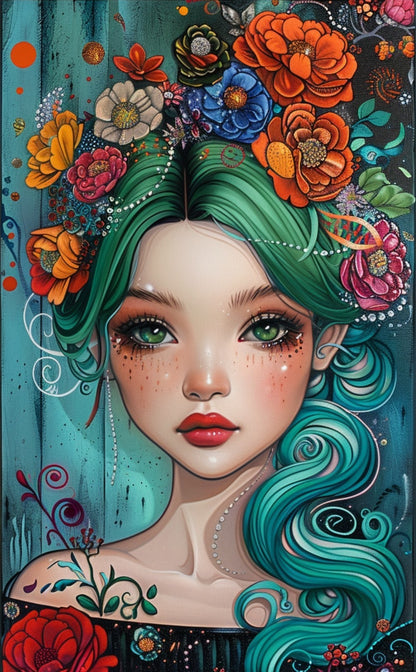Floral Muse Beauty (FD+AB) 50x65cm 🔘🔲