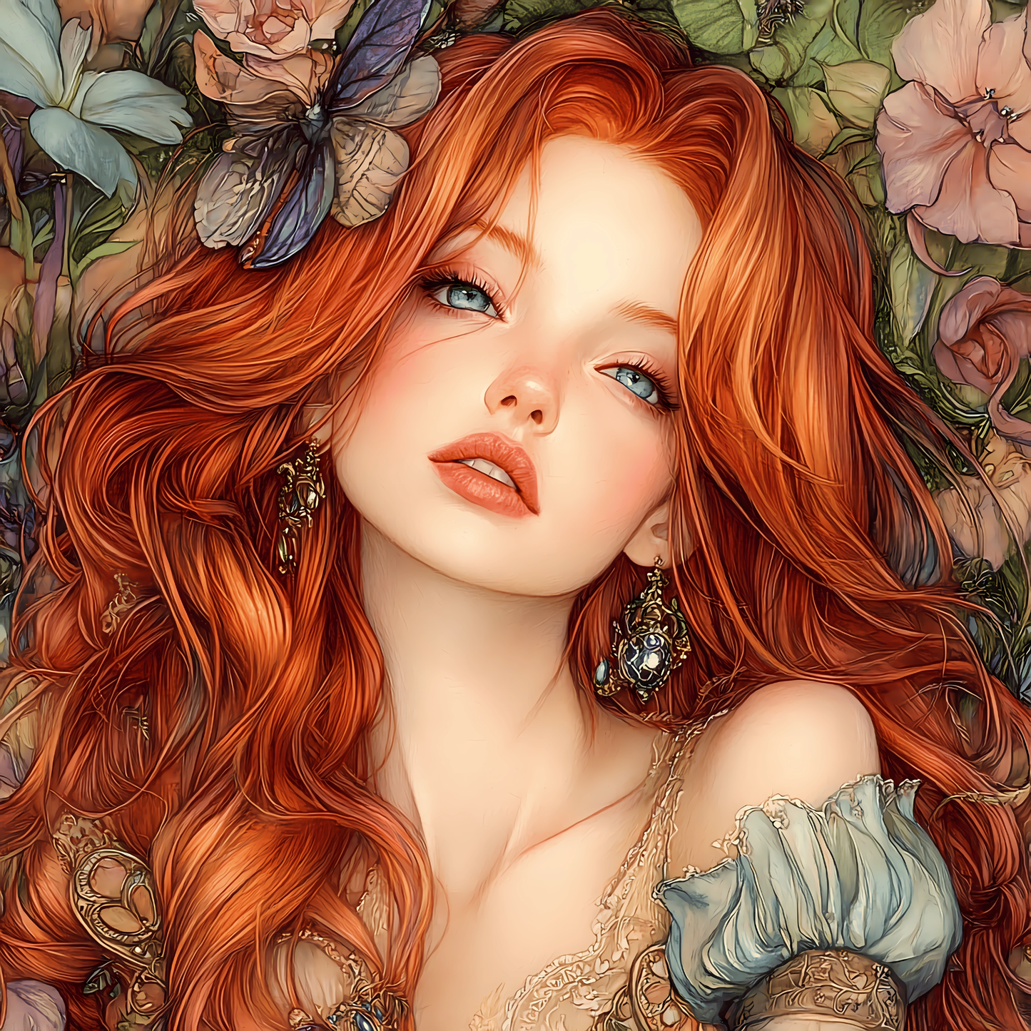 Ethereal Redhead Beauty (FD+AB) 50x50cm 🔘🔲