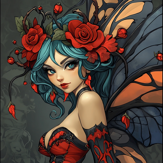 Midnight Rose Fairy (FD+AB) 50x50cm 🔘🔲