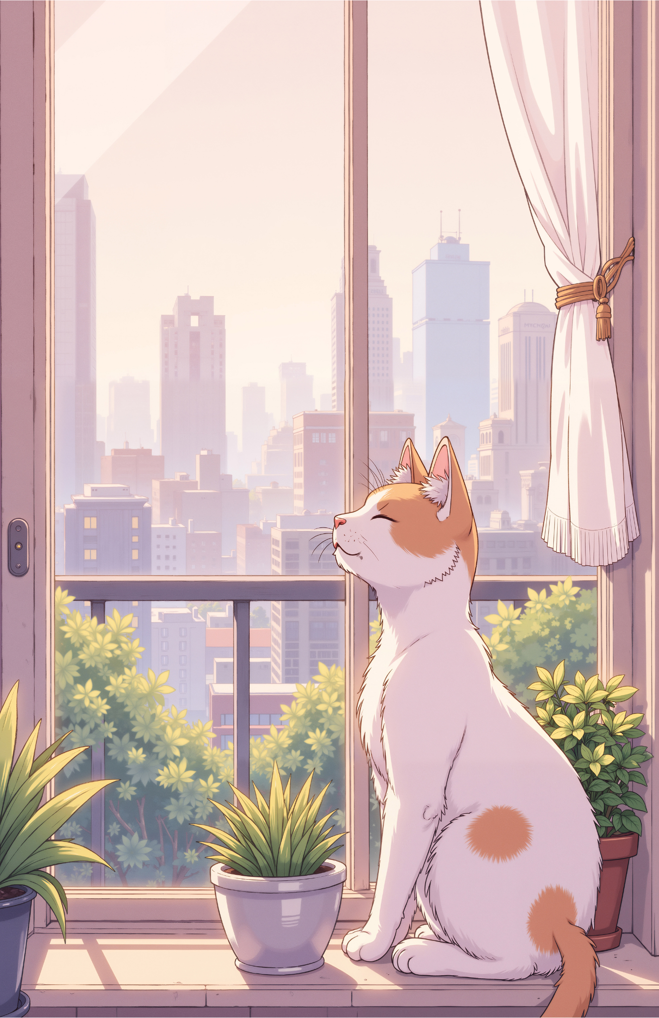 City Window Cat (FD) 50x70cm 🔘🔲