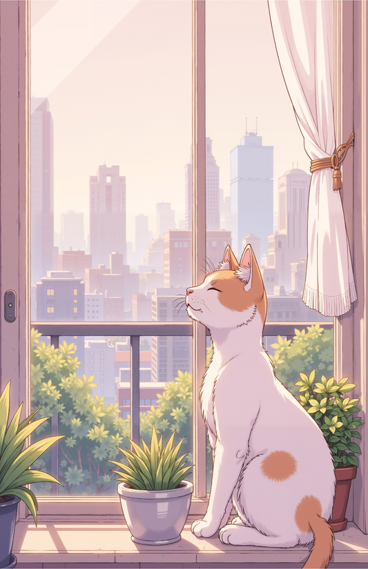 City Window Cat (FD) 50x70cm 🔘🔲