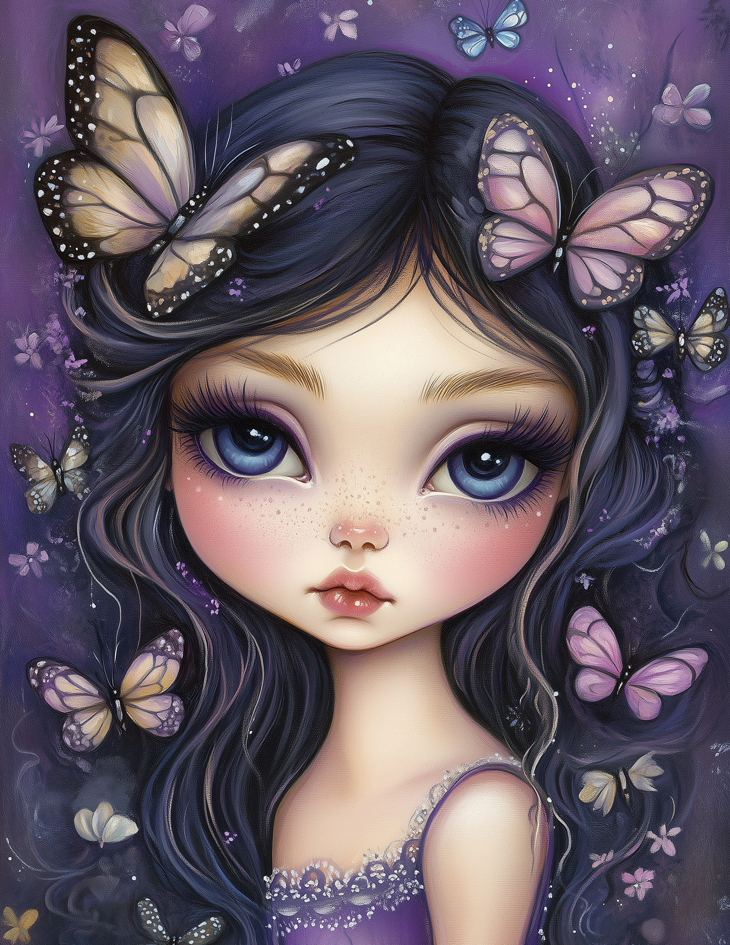 Violet Butterfly Dream (FD+AB) 40x50cm 🔘🔲