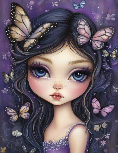 Violet Butterfly Dream (FD+AB) 40x50cm 🔘🔲