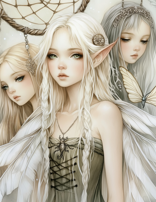 Whispering Moon Elves (FD+AB) 50x70cm 🔘🔲