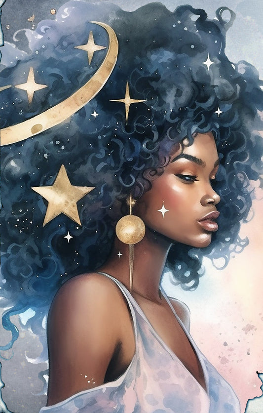 Moonlit Cosmos Queen (FD+ Metallic) 50x70cm 🔘🔲