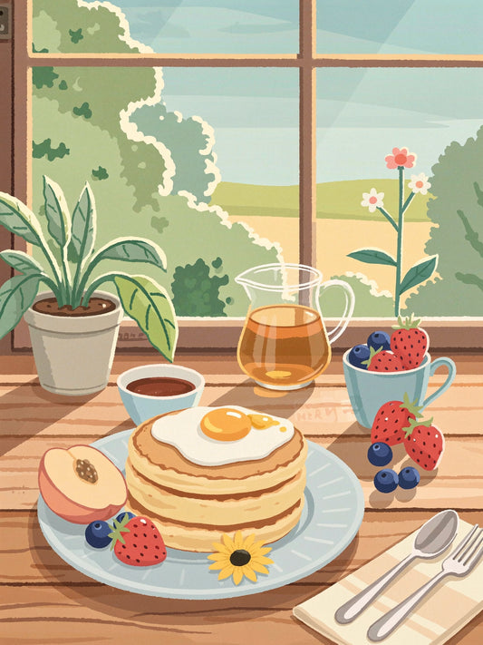 Sunlit Breakfast (FD+AB) 60x80cm 🔘🔲