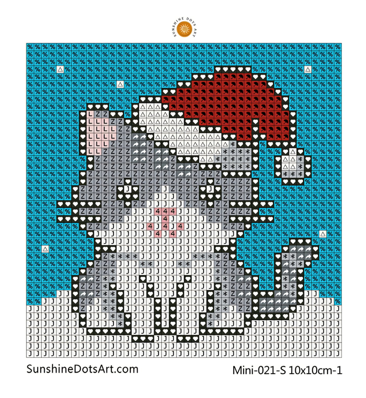 MINI - Christmas Animals (AB+FD) 10x10cm - Square Drills