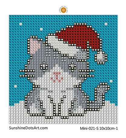 MINI - Christmas Animals (AB+FD) 10x10cm - Square Drills