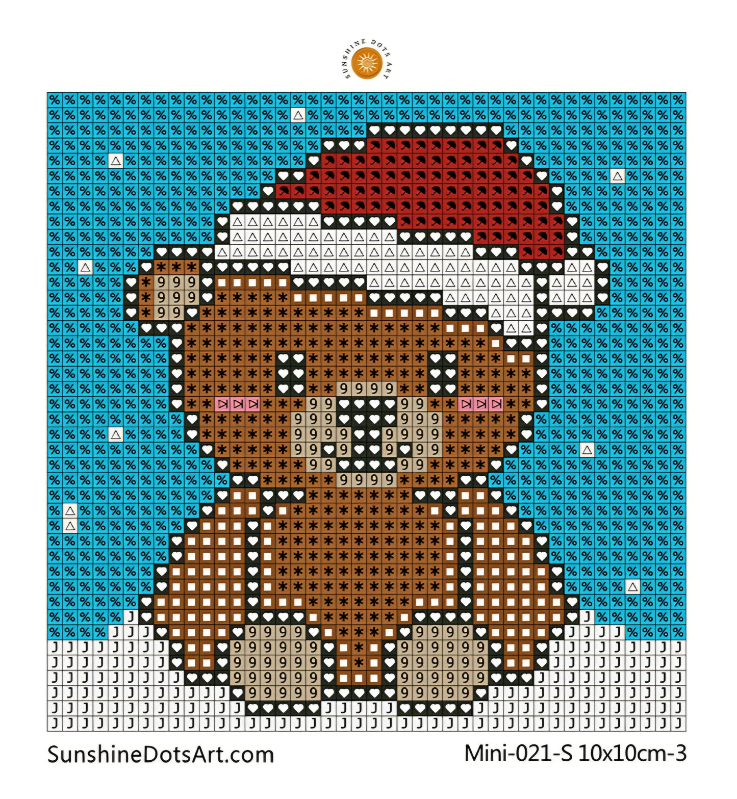 MINI - Christmas Animals (AB+FD) 10x10cm - Square Drills