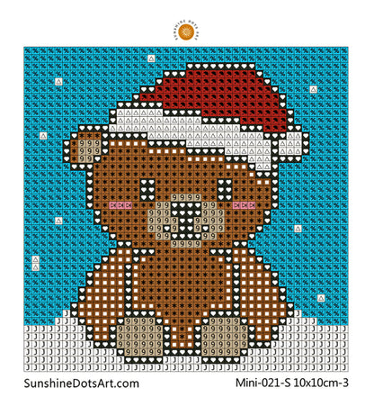 MINI - Christmas Animals (AB+FD) 10x10cm - Square Drills